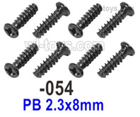 UDI RC 1607 Parts-Screws.1601-054.PB 2.3x8mm.Total 8pcs. UDI 1607 1/16 Rally Car Accessories.